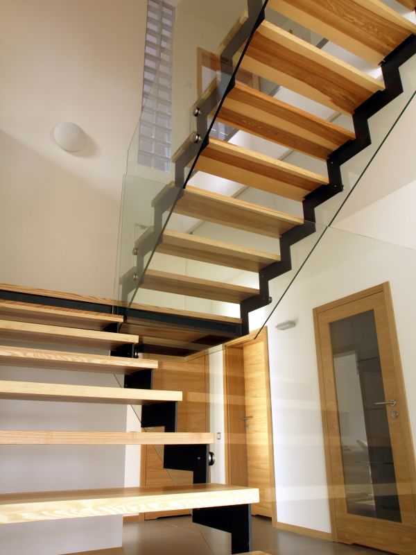 Modern Metal and Glass Stairs